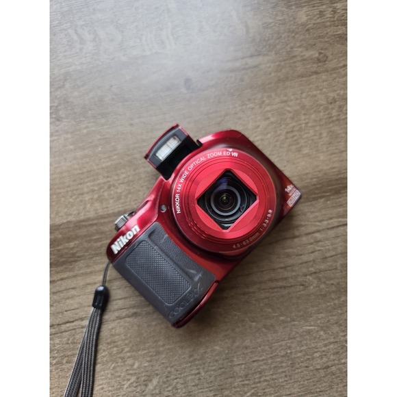 Nikon Coolpix L620 Red Digital Camera with SD Card READ - Picture 5 of 16